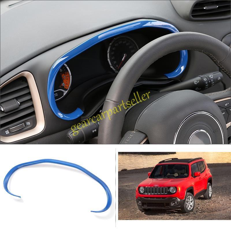 For Jeep Renegade 15-2023 Glossy Blue Dash Speedometer Odometer Frame Trim 1pc