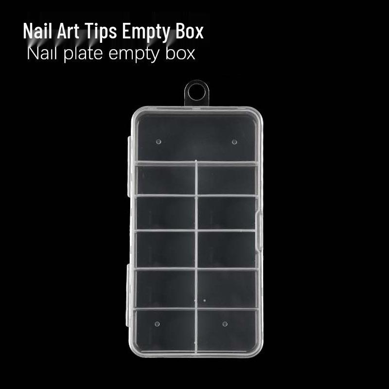 

Nail Art Tips Storage Box - Semi-transparent, PP, Empty, Flat Bottom, 100 Pcs