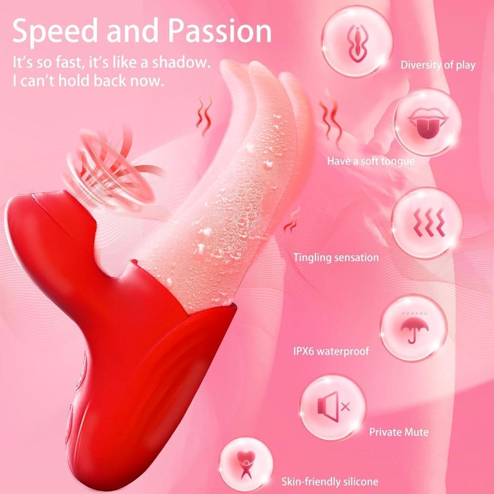 Swing Licking Tongue Vibrator for Women Nipple Clit Sucking Stimulator Orgasm Pussy Blowjob Female Masturbation Adults Sex Toys