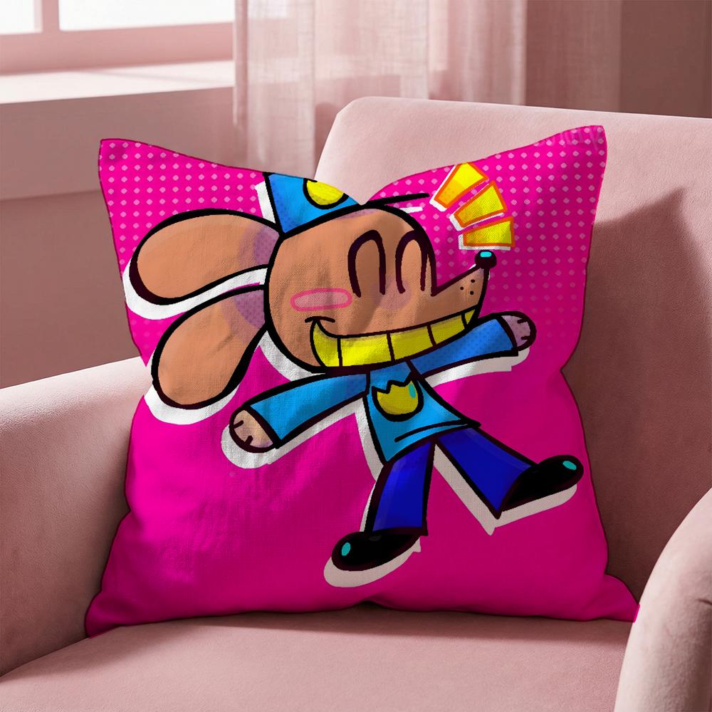 D-Dogman CARTOON Cushion Cover Multi-Scene Pillow Cover for Home & Car - Reversible, Soft & Durable for Daily Use