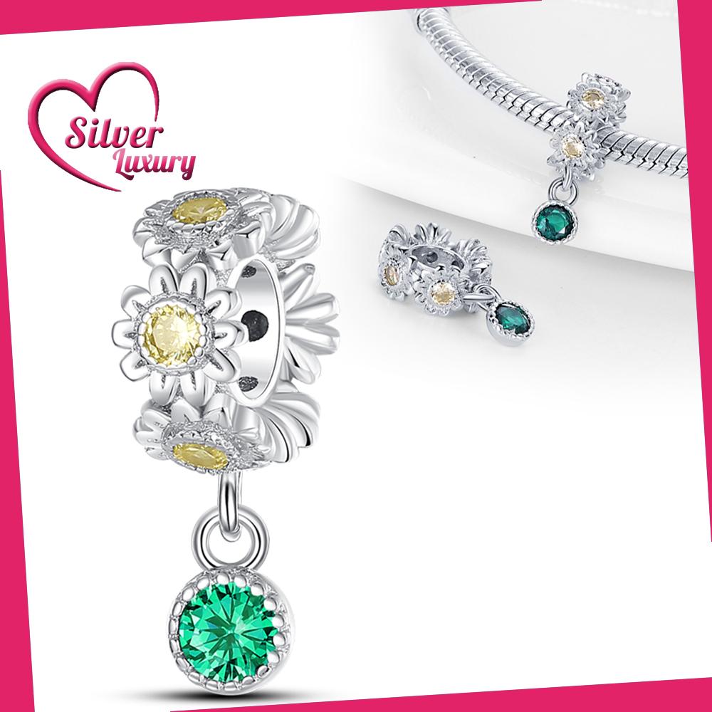 Green Color Four-Leaf Clover Avocado Copper Cactus Green Series Charms Beads Fit 3Mm Original Bracelet Diy Jewelry Gift