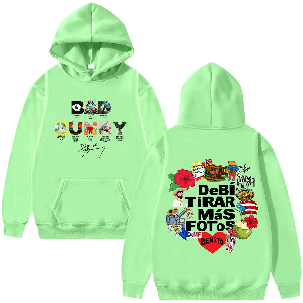 Bad Bunny X Debi Tirar Mas Fotos World Tour 2026 Hoodie  Men's Clothes Casual Hoodie Retro Fashion Y2K Comfort Unisex Sweatshirt