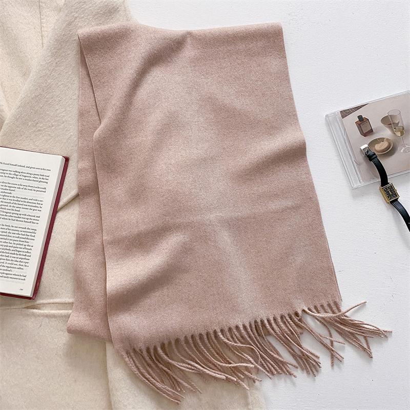 Zimowy szalik wełniany dla kobiet długie ciepłe szale kaszmirowe hidżab solidny damski szal owijany kobiece chusty pashmina bandana chusty na głowę nowe