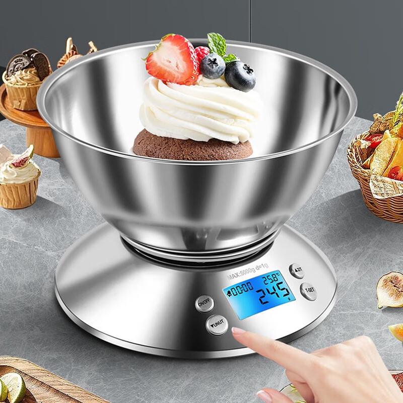 

Jin Miao Stainless Steel Digital Kitchen Scale with Bowl