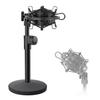 Frgyee AT2020 Desktop Microphone Adjustable Tabletop Microphone Stand with Microphone Shock Mount for Audio Technica and ATR2500 Condenser Studio