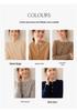 Lekasha Women's Cashmere Color Block Two-in-One Round Neck Long Sleeve Sweater