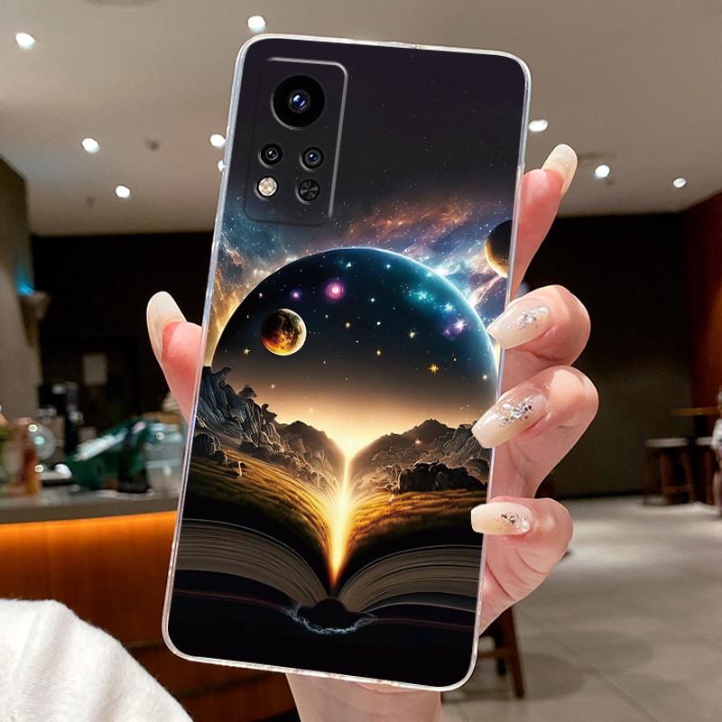 Black Rose In Water Pattern Cover For Infinix Note 12i 2022 Soft TPU Anti-scratch Protective Casing Jelly Color Transparent Case