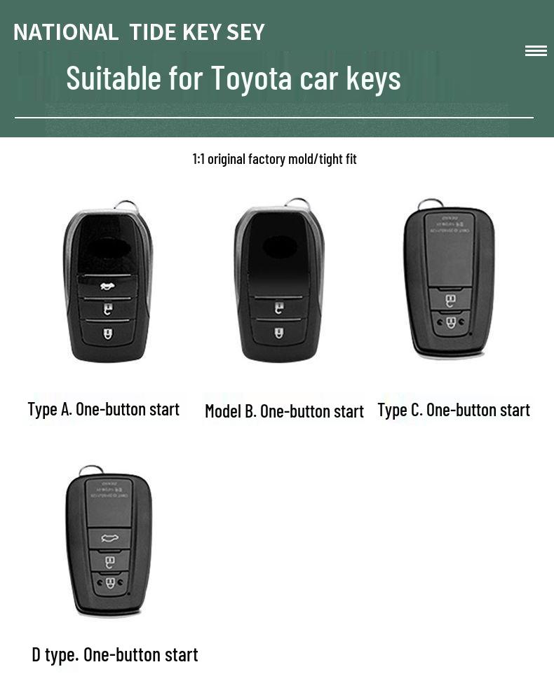 Suede Key Case for Toyota: Fits Corolla, Camry, Levin, Avalon, Highlander, CHR