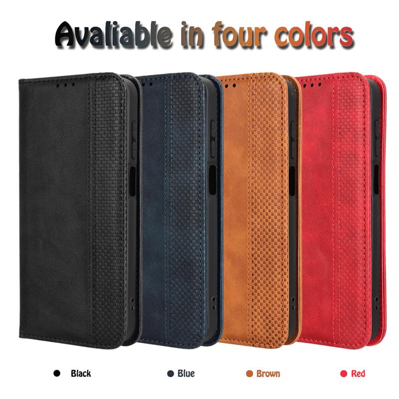 For Samsung Galaxy M35 5G leather retro self-attaching phone case Of For SM-M356B/DS case flip magnetic wallet cover