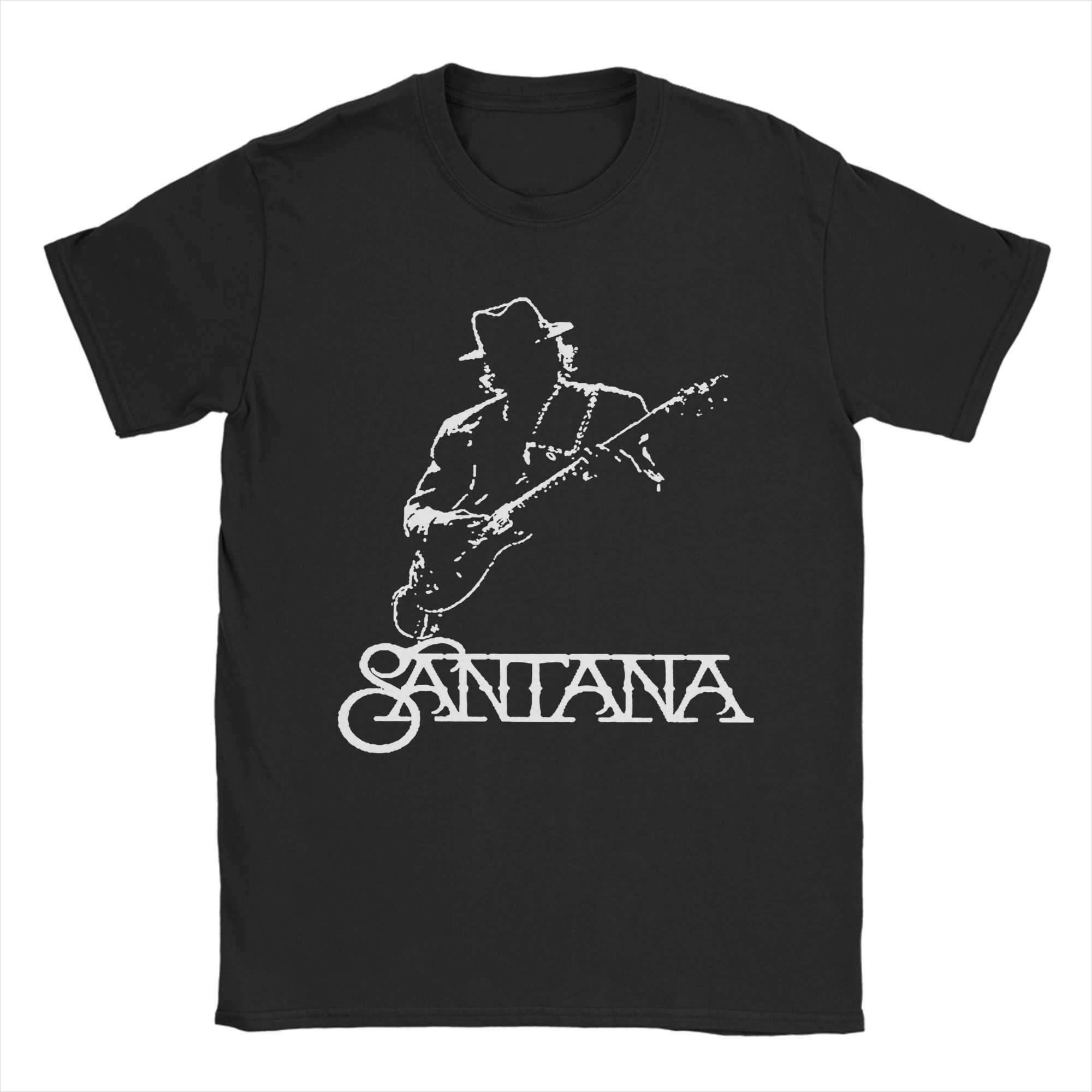 XIXI Fashion Albums Tour 2025 Logo Carlos Santana Muziek Gitaar T-Shirt Heren 100% Katoen T-shirts Korte Mouw T-Shirt Cadeau Idee Kleding 2XL