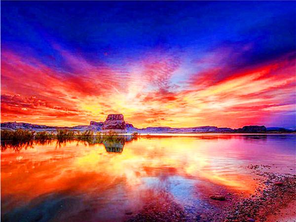 

Алмазная живопись закат морской пейзаж полная квадратная/круглая вышивка мозаика цветочный пейзаж вышивка крестом домашний декор Full Round 20x30CM