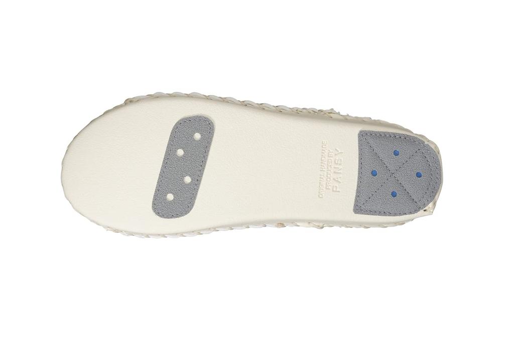 Pansy 9306 Antibacterial Indoor Size Blue Women's Hand-Knitted Slippers, M,