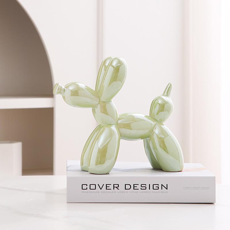 Nordic Luxury Ceramic Balloon Dog Ornament for Home Décor
