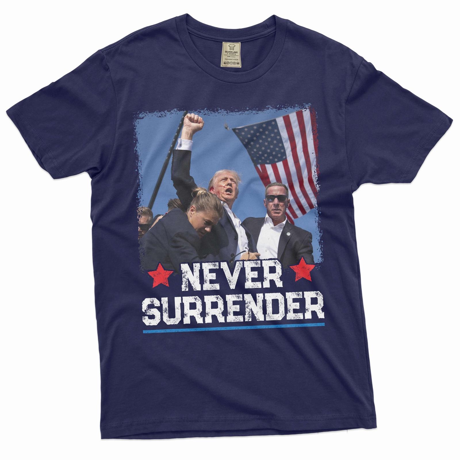 Mens DJT 2024 Shirt Donald Trump Patriotic Shirt Never Surrender Shirt S разноцветный