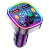 12v-24v Fm Transmitter External Microphone Dual Usb Fast Handsfree Car Charge Car Charger Bluetooth Fm Pd Modulator Type 5. K4m3