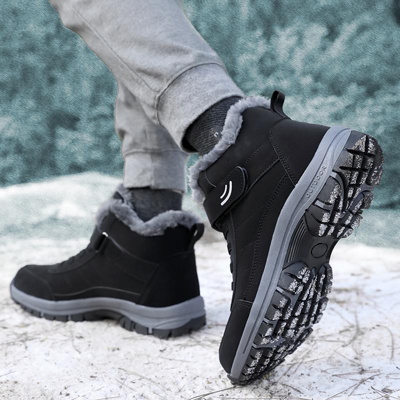 Boots Men's Women Slip On Winter Shoes For Men Waterproof Ankle Boots Winter Boots Male Snow Botines Black Botas Femininas