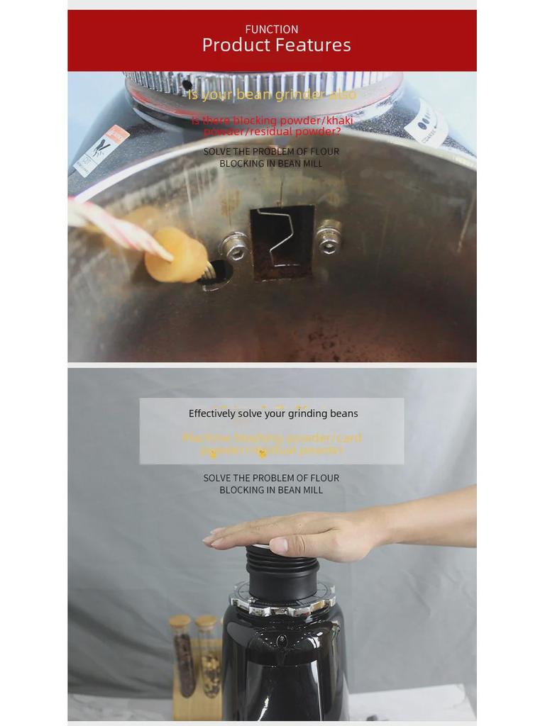 DF64 Italian Coffee Grinder with Telescopic Blowing Bean Bin for Cleaning Residual Powder