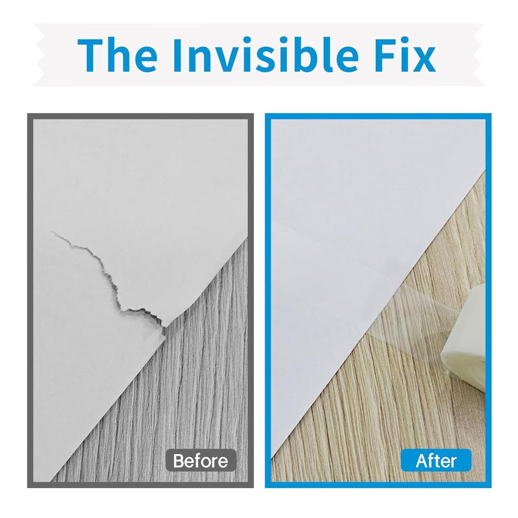 Invisible Tape,12 Rolls Tape Refills Bulk, Writable Tape 3/4 X 1000 Inches, Matte Transparent Tape for Dispenser, School Office Home Supplies for
