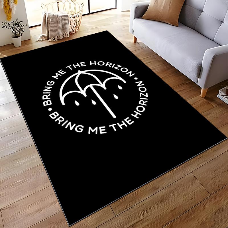 "Bring Me The Horizon Regenschirm Design Teppich Rutschfester Teppich geeignet für Wohnzimmer und Schlafzimmer Sofas Sofas"