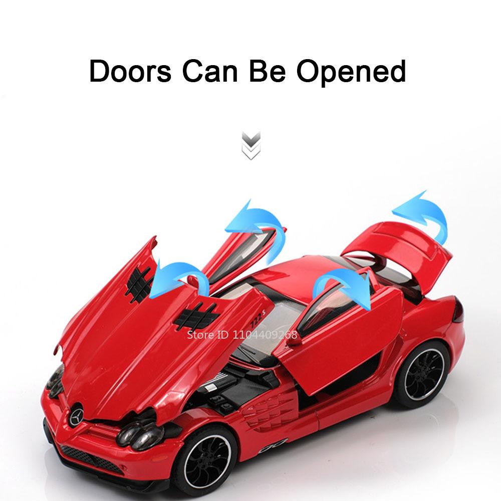 Scale 1:32 SLR 772S S400L Toy Sports Car Model Metal Diecast Sound Light Pull Back Doors Opened Vehicles Models Ornaments Gifts