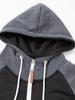 Europäisches Herren Color Block Sport-Sweatshirt - Lässiger Raglanärmel-Cardigan