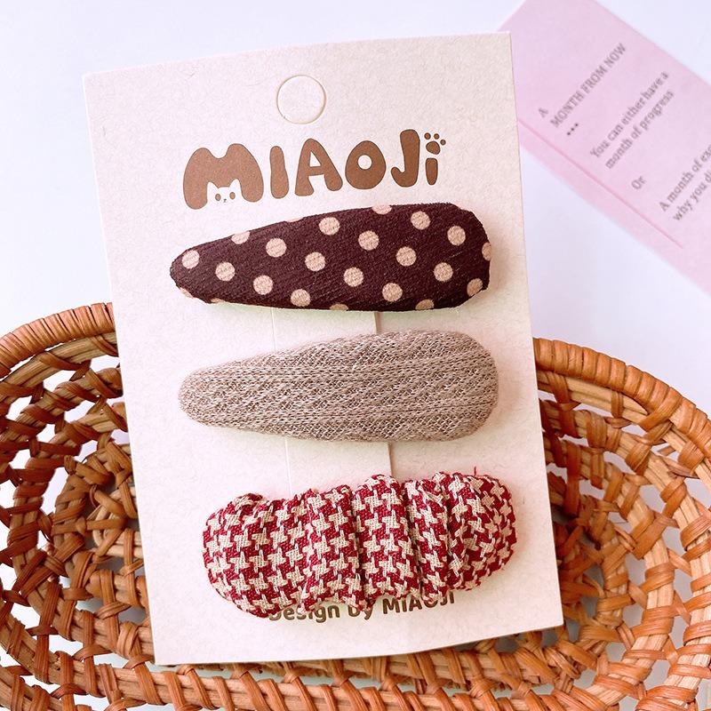 Winter Korean Fashion Cloth Hairpins Women Girls Hair Clips Pin Barrettes Accessories Hairgrips Headdress Headwear Ornament