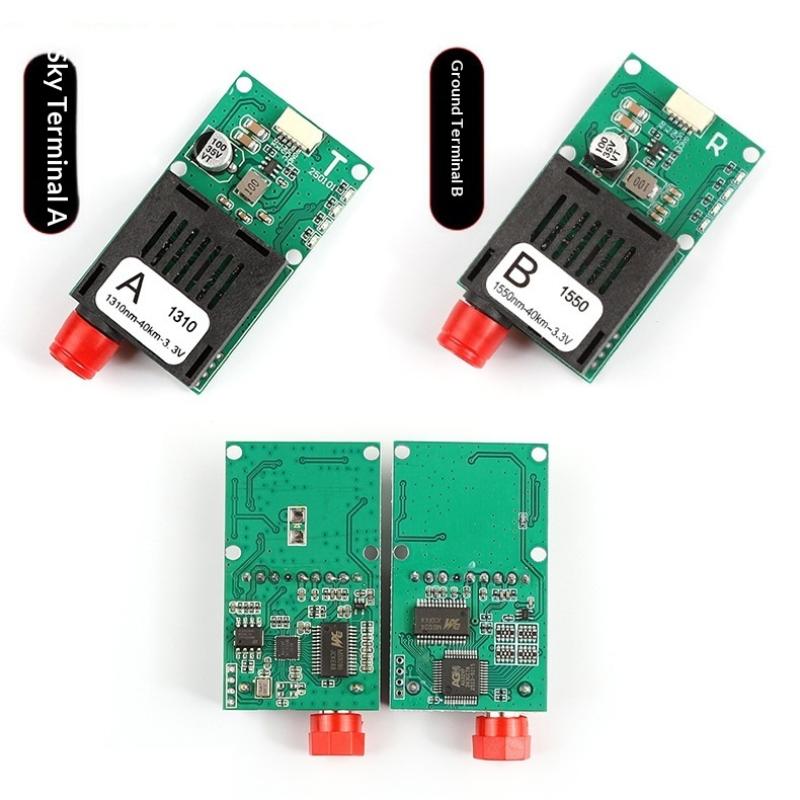 Ttl Optical Transceiver Module Dc 5.5-26V Fc Interface For Drones Terminal Equipment Rx/Tx/Av/Vcc/Gnd 20Km/40Km/60Km