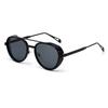 New European and American fashion personality oval side bag sunglasses men's retro punk style sunglasses women