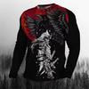 Super Cool Vintage Japanese Samurai Men's T-shirt O-Neck Cotton Men's Clothing Oversized Casual Long Sleeve Tops 3D Printed T Shirts