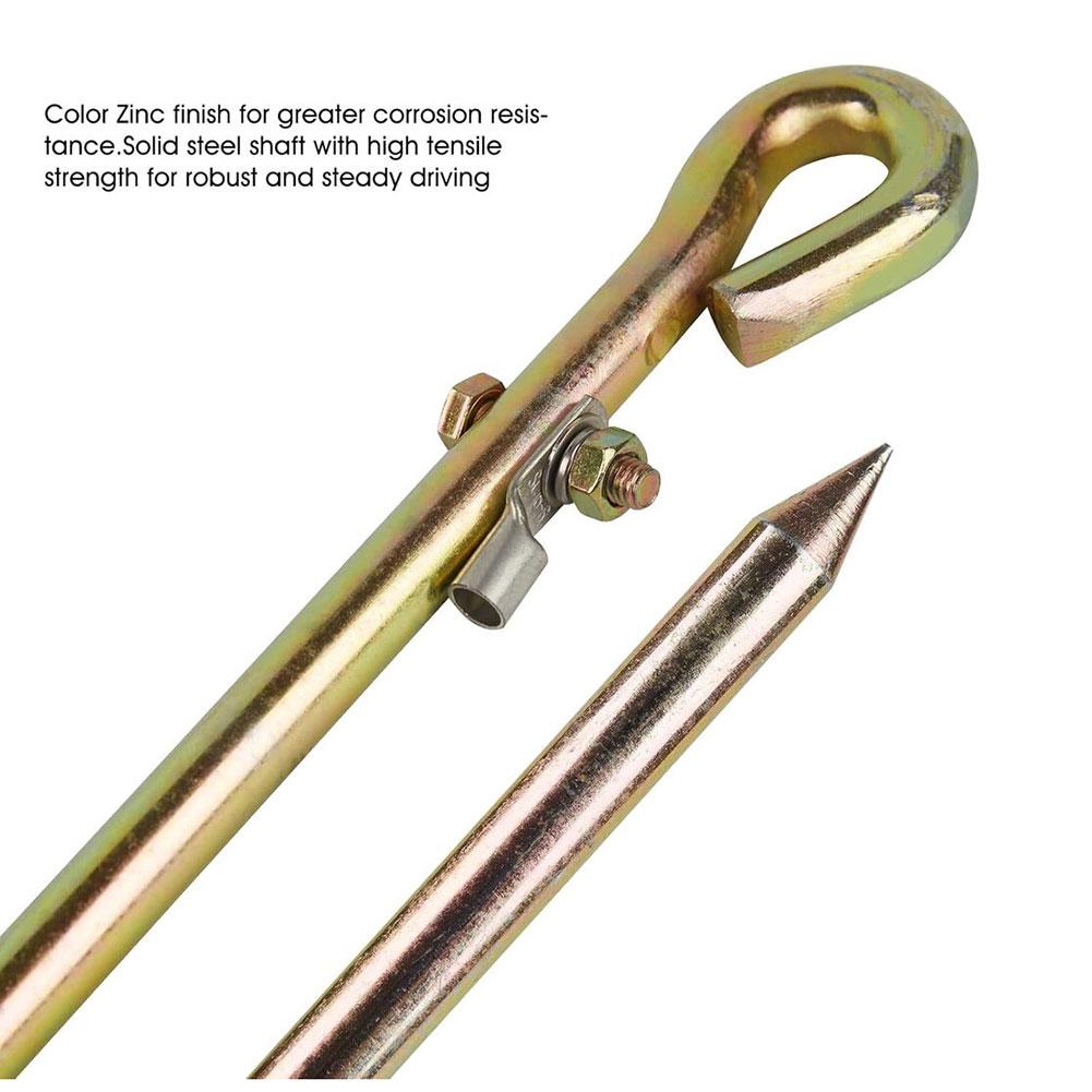 For Anchoring Ropes Metal Ground Rod Electric Fence Grounding Driving Into The Ground For Stability Electric Fence