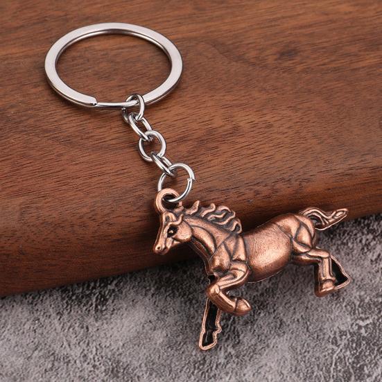 Keychain Pendant Zinc Alloy Texture Horse Charm Lightweight Portable Key Chain Backpack Bag Accessory