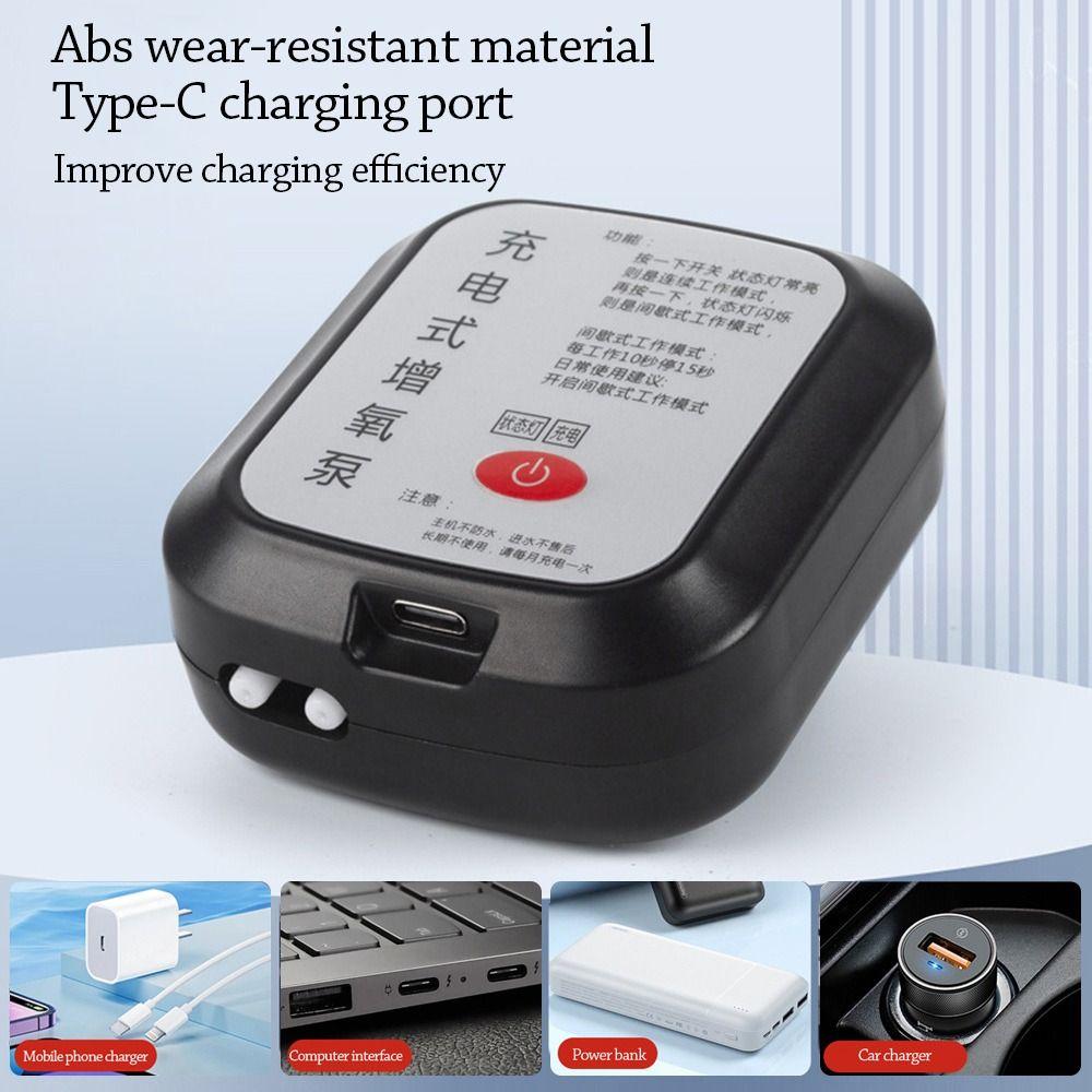 2 Hole Aquarium Air Pump Low Noise Ultra Silent Oxygen Pump Silent Operation Mini Size Fish Tank Air Compressor for Fish Tank