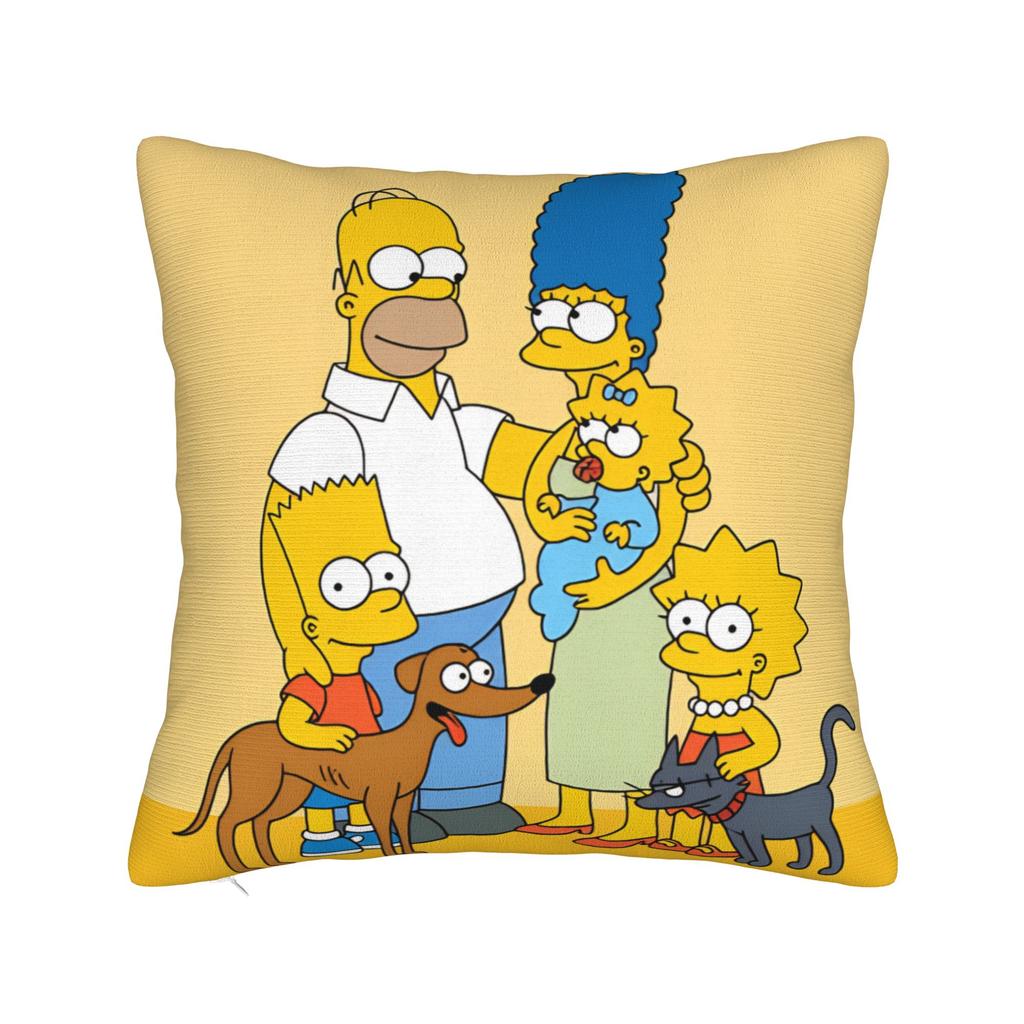 Pillow Cover SSimpsons Spooky Springfield Shenanigans Halloween Novelty Pillow Case For Couch Sofa Bedroom Pillowcases