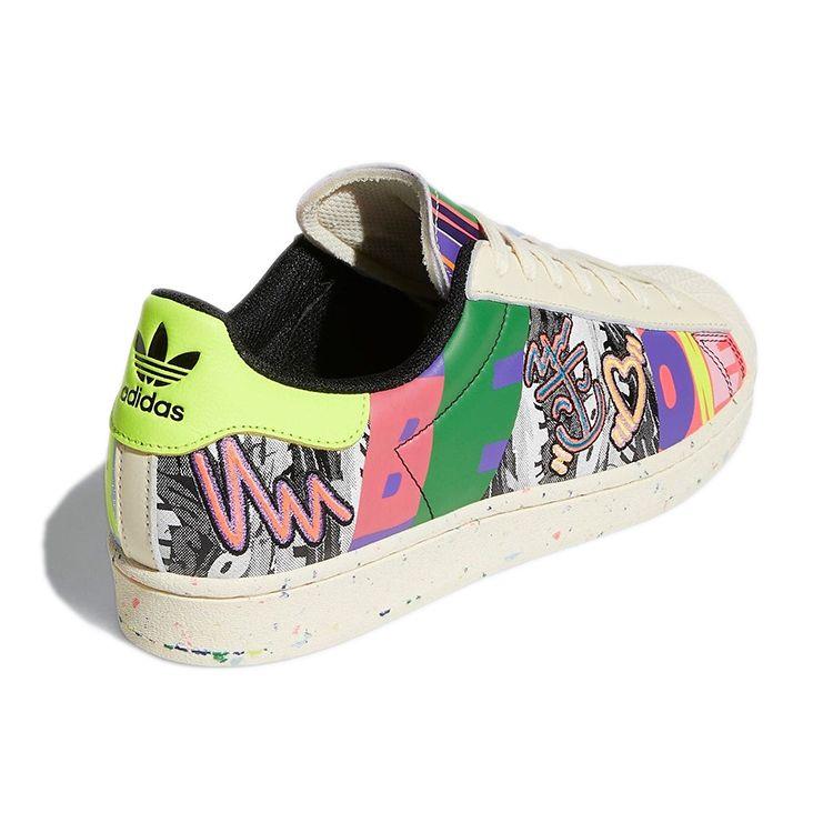 Adidas Kris Andrew Small x Superstar Pride Unisex Sneakers Hvit Kremhvit Kjerne-Svart GX6395