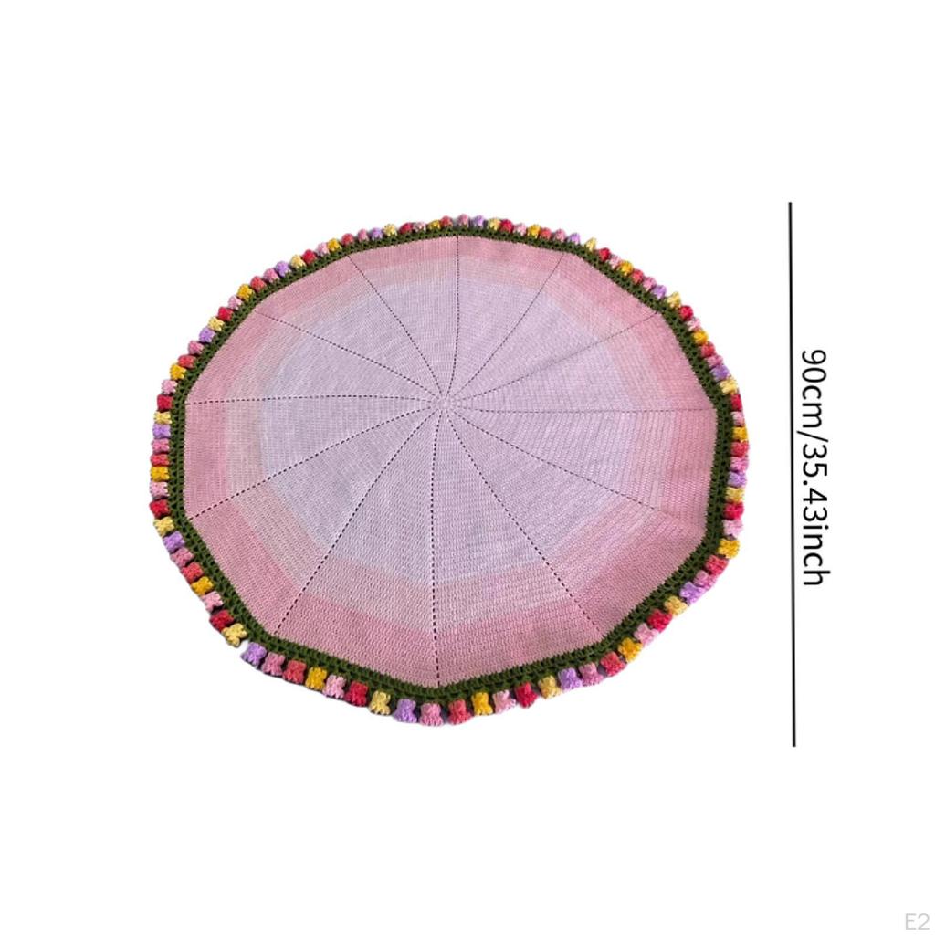 Flower Blanket Crochet Kit Elegant Gift DIY for Starter Enthusiast Beginners Style A