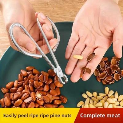 1 PIÈCE Écailleur de noix Écailleur de pignons de pin Écailleur de graines de melon Pince spéciale pour noix ménagère Noisette Pince à graines de melon Pince Éplucheur de graines de melon Artefact