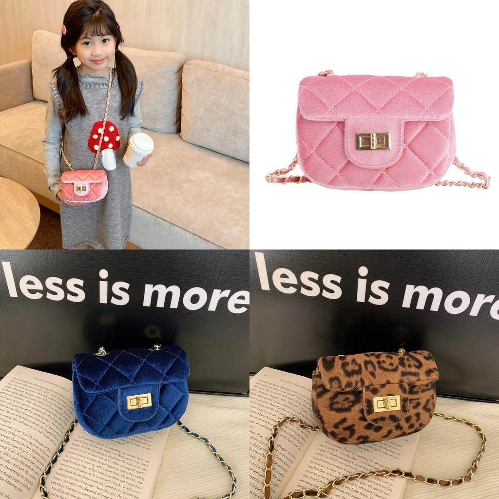 Stylish Velvet Mini Chain Shoulder Bag For Children Perfect For Daily Wear