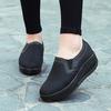 Women Slip-on Loafers Breathable Mesh Casual Walking Shoes Fashion Platform Shoes Rocker Shoes Wedge Heels