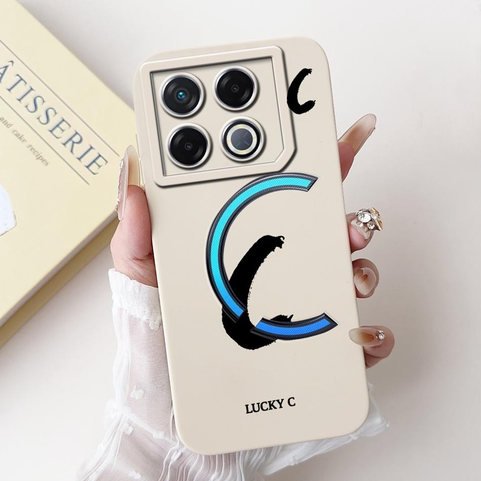 For Infinix GT 20 Pro X6871 Lucky Initial Letter Phone Case For Infinix GT20 Pro 5G Soft Silicone Shockproof Cases