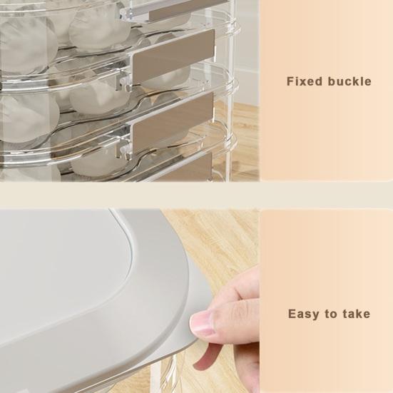 Cutie de găluște Recipient de depozitare cu mâner, de calitate alimentară, fără BPA, antiaderent, stivuibil, pentru gustări, cu capac.