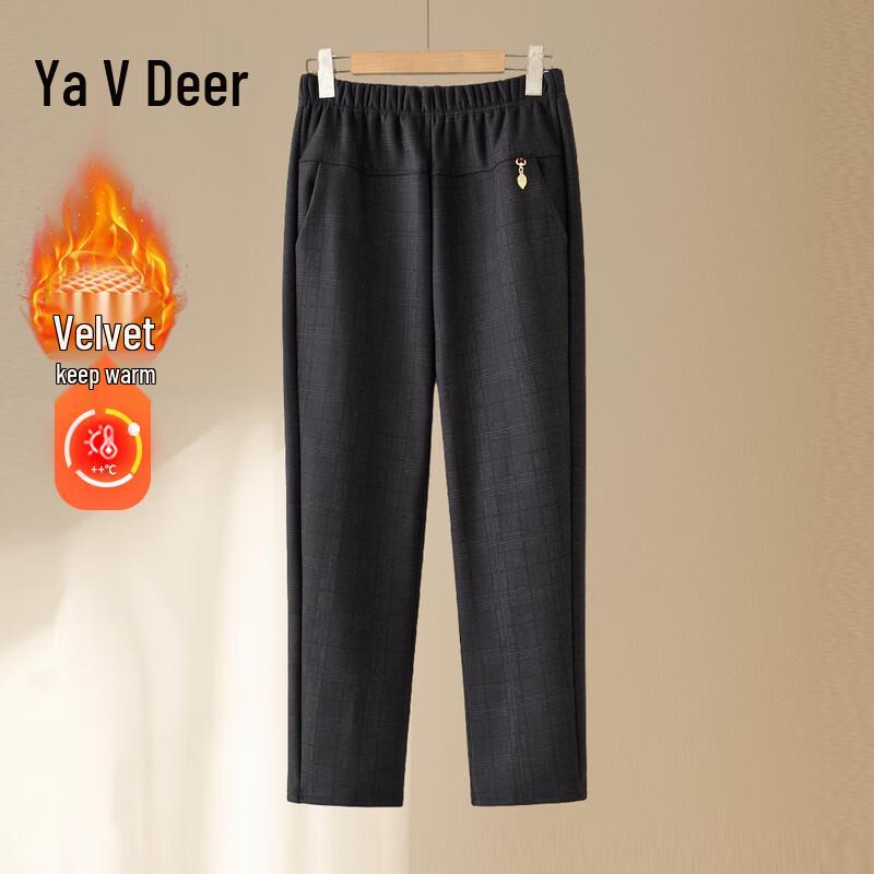 

Yalu Women s Winter Plush Straight Leg Trousers 4XL