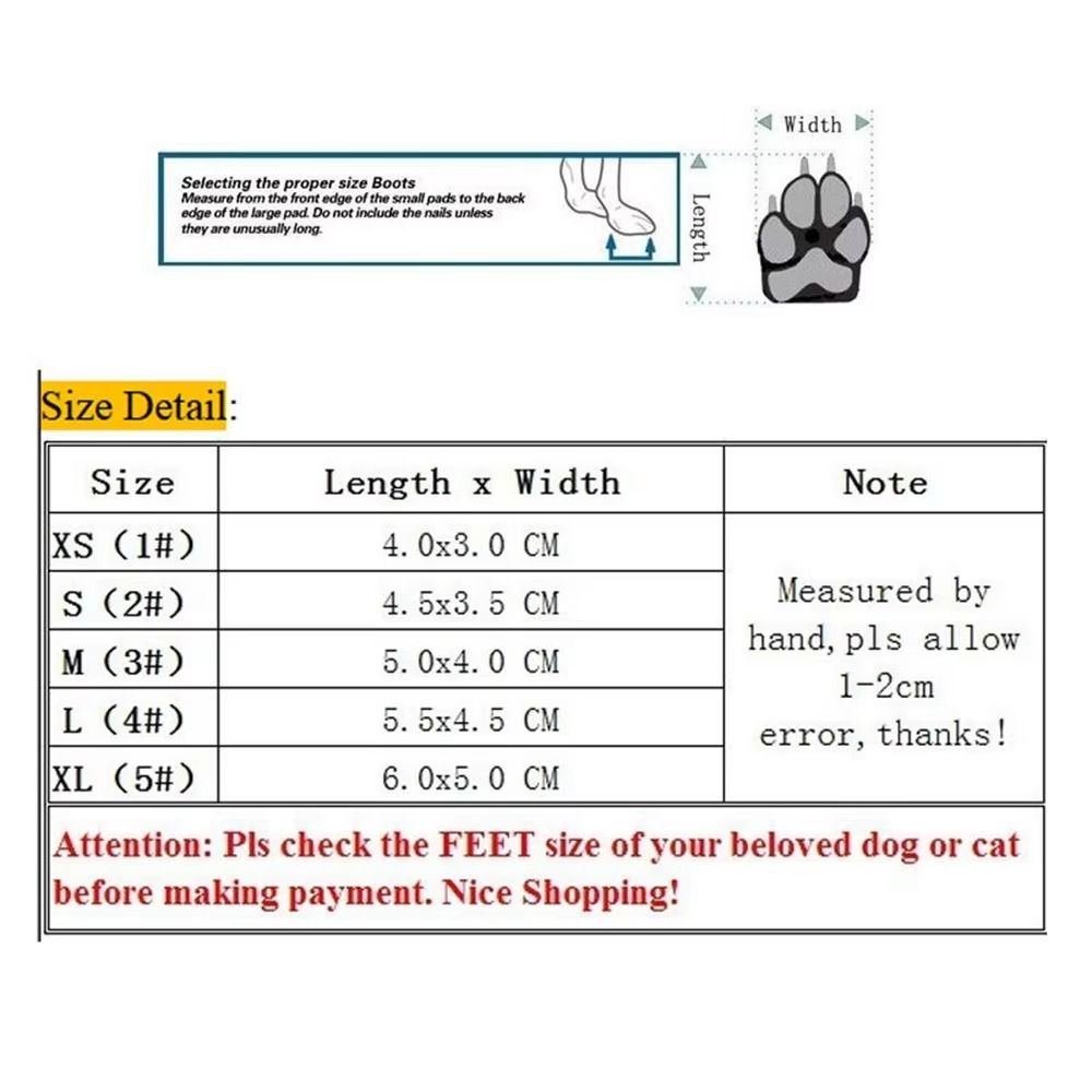 4 STÜCKE/Set Rutschfeste Winter Haustier Hundeschuhe Wasserdichte Haustierbedarf Hohe Qualität Warme Schneestiefel