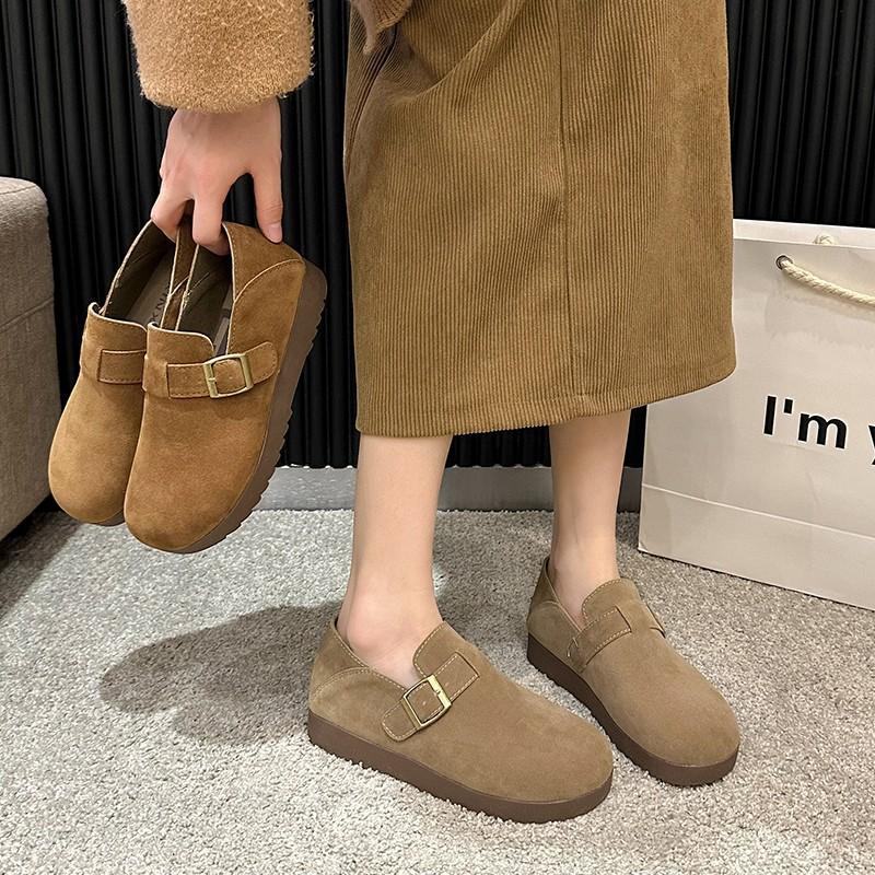 thick-soled all-inclusive thin Ken shoes women's spring and autumn retro one-pedal lazy shoes flat-soled women's shoes