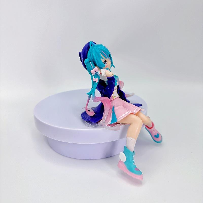 New Anime Hatsune Miku Action Figure Miku Kawaii Collection Model Pink Sakura Kawaiii Doll Collectible Model Toys Cake Decor