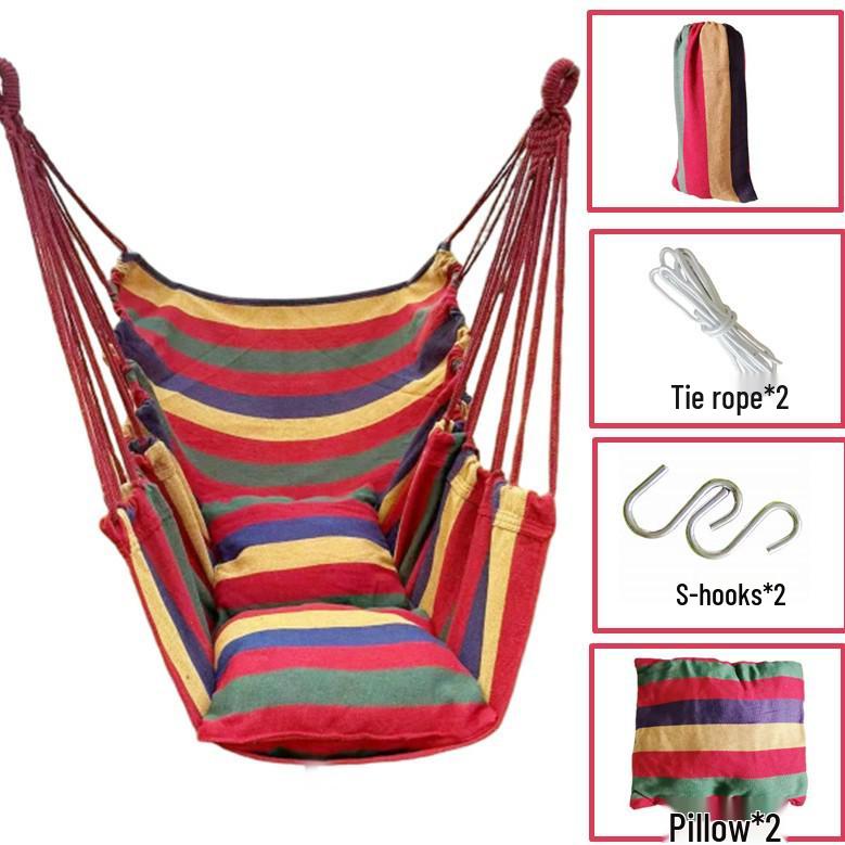 College Dorm Hanging Chair, Hammock & Rocking Basket for Indoors/Outdoors