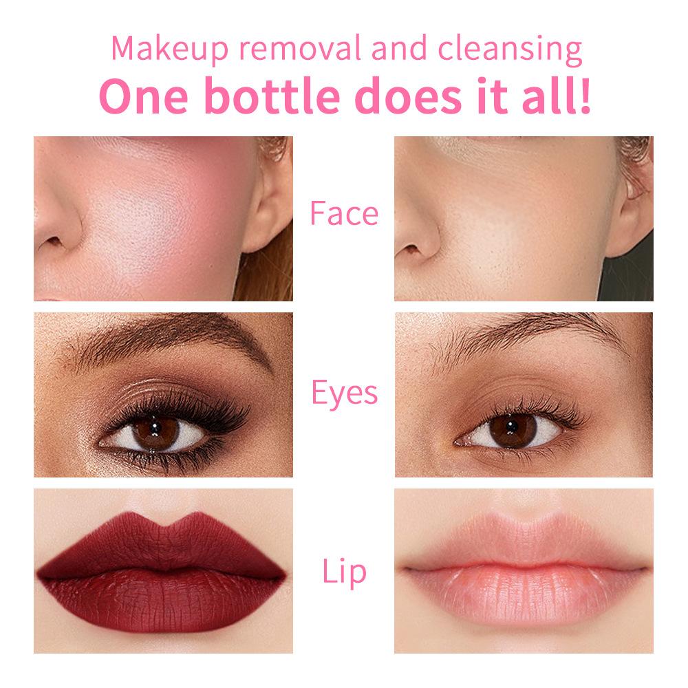 Démaquillant Micellaire Doux - Texture Douce Adaptée à Tous Types de Peaux, Idéal pour un Nettoyage en Profondeur des Yeux, des Lèvres et du Visage