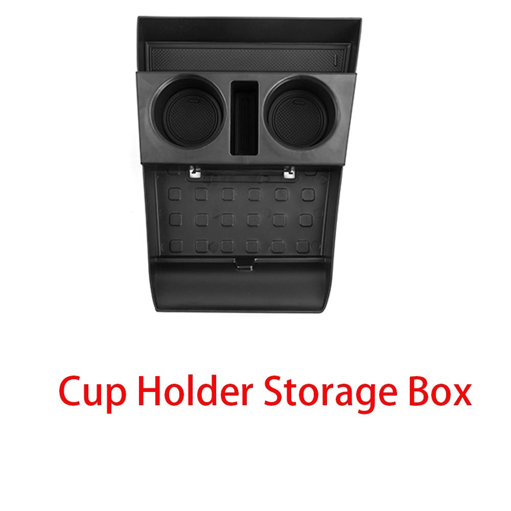 Auto Central/Cup Holder Storage Box Console Armrest Organizer ABS For Hyundai Santa Fe MX5 2024 2025 Interior Trim Accessories