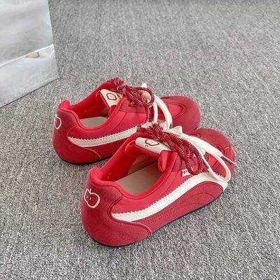 Cute Ins Wind Moral Training Shoes Women's 2025 New Spring and Summer Breathable Thin Baseplate Shoes Retro Casual Little White Shoes Women