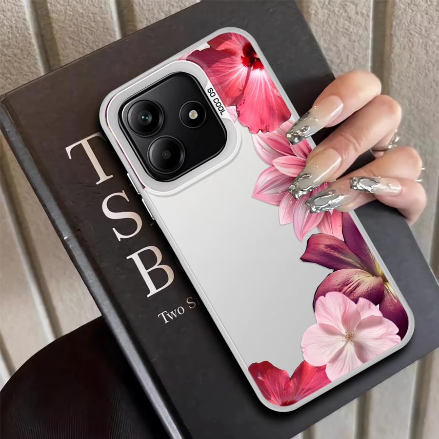 Back Phone Cover Case for Xiaomi Redmi 9T 10C A1 A2 Plus 14C K60 9C 12C 13C Note 9 10 A5 Cartoon Flower Art
