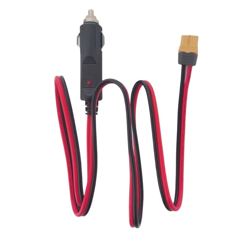 

XT60 Female to Car Cigarettes Lighters Male Plug Extension Cable 16AWG for Solar Generators and Model Planes 1